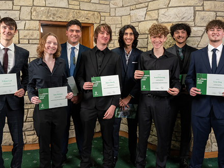 Dilworth top scholars with certificates 